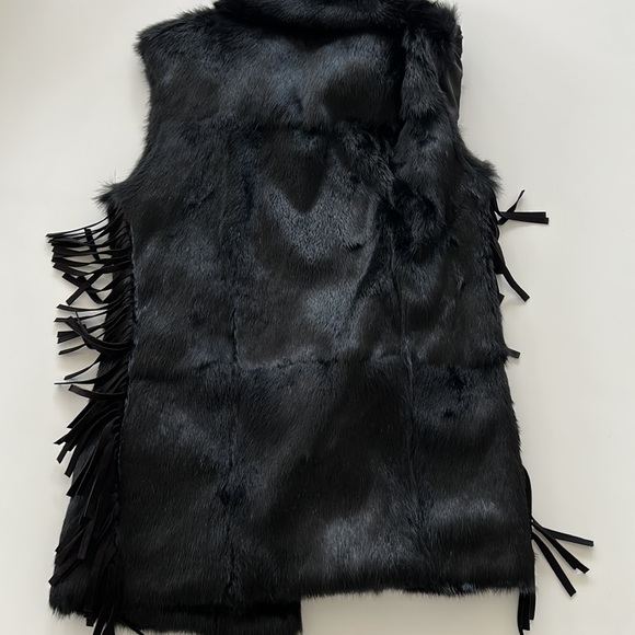 RtA | Jackets & Coats | Rta Rabbit Vest With Pockets And Side Fringe ...